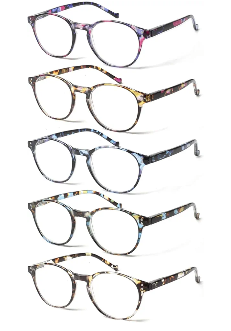 NORPERWIS 5 Pairs Reading Glasses - Standard Fit Spring Hinge Readers Glasses for Men and Women (Multicolor, 3.5, x)