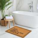 Funny Dog Door Mat, in This House We Narrate The Dog's Thoughts Welcome Mats Doormat for Front Door Porch Indoor Outside Entrance Entryway, 17x30 Inch