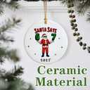 Santa Says 6 7 Christmas Ornament 2025 | Santa Ornaments for Christmas Tree | Funny 67 Meme Ornament | Funny 67 Gifts | Stocking Stuffers for Teens