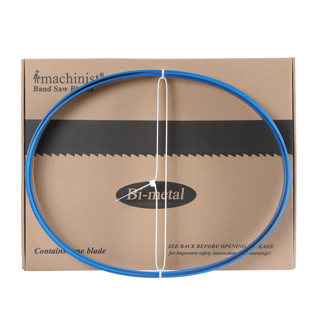 Imachinist S1301812 130" x 1" x 8/12 TPI Bi-Metal Bandsaw Blades for Cutting Soft Ferrous Metal, Steel, Iron, M42 Grade, Variable Teeth