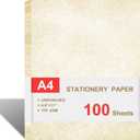 Parchment Paper for Certificates - Stationary for Resumes, Diplomas, Letter Size Certificate, 100 Sheets Double-Sided, 100gsm, 8.5" x 11" for Printing