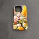 LUHOURI for iPhone 14 Pro Case,Wireless Charging Compatible,Dual-Layer - Soft Silicone Inner + Hard Outer Shell,Cute Wildflower Design,Protective Phone Cover for Women - Oil Painting Flowers