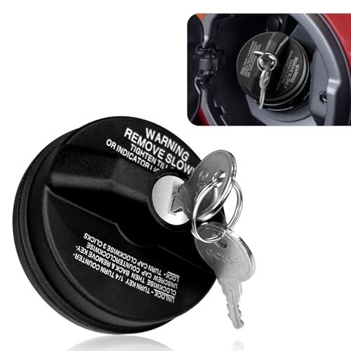 Eponcia Locking Gas Cap lock, Locking Fuel Cap with Key for 4Runner, Chevy Silverado 1500 2500 3500, Nissan GMC Subaru Buick Gas Lock Fuel Tank Caps Cover Replacement with Key 77300-47020 10504