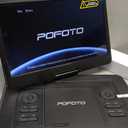 17.5 Portable DVD Player with 15.6 Large HD Screen, 6 Hours Rechargeable Battery, Dual Speakers, Region Free, Remote Control, Support Multi-Format Sync TV, USB/SD, Black