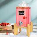 1.5 Gallon Glass Beverage Dispenser With Stand(Natual Bamboo). Water Drink Dispensers for Parties With Stainless Steel Spigot 100% Leakproof.Perfect For Parties And Daily Use.