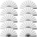 Oncpcare 10 Pcs Clack Fans for Line Dancing Bulk, Foldable Black Hand Fans for Dance Teams, Group Events, Performances and Parties