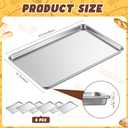 CraftyDream 6 Pack 24 × 16 Inch Baking Sheet Pan Set Commercial Full Size Grade Aluminum Coated Aluminum Cookie Pans for Large Ovens Refrigerators Bakeries Hotels Restaurants