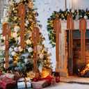 Large Velvet Christmas Bow 23.6x15.7 Inch Vintage Christmas Tree Topper Bows Christmas Staircase Wreath Bows for Xmas Fireplace Decoration (8, Light Brown)