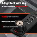 Center Console Gun Safe - Console Gun Vault Compatible with 2023-2024 Chevy Silverado 1500/GMC Sierra 1500, FIT 2022 Refreshed Model (4 Digit Lock with Key)