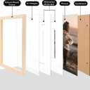 KINLINK 11x14 Picture Frame White Oak, Solid Light Wood Frames with Acrylic Plexiglass for Pictures 5x7/8x10 with Mat or 11x14 without Mat, Tabletop and Wall Display, Set of 4