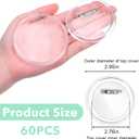 60 Pcs 3 Inch Clear Acrylic Button Pins, Blank Photo Badges for DIY Crafts Supplies, Make Your Own Buttons
