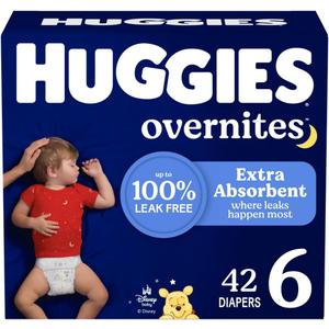 Huggies Overnites Diapers, Size 6