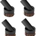 Lamoutor 4Pcs Soft Bristle Vacuum Brush Round Brush Vacuum Attachment Universal Vacuum Dust Brush for Most Vacuum Cleaners Accessories