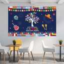 Hispanic Heritage Month Decorations,Latin American Photo Booth Banner,National Spanish Background for Photography Party Decorations and Supplies for Home Classroom Decor-71x43 inch (Multicolor 02)