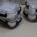 Liuruiyu 8 Pack Glass Food Storage Containers with Lids, Meal Prep Containers, Airtight Bento Boxes with Leak Proof Locking for Microwave, Oven, Freezer and Dishwasher, BPA Free (transparent)