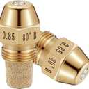 2 Pcs Solid Oil Burner Nozzle 0.85-80 B Replacement Spray Brass Oil Fuel Burner Nozzle 80 Degree