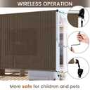 Outdoor Roller Shades for Patio, 8' W x 6' H Cordless Patio Shades Roll Up Outdoor Blinds with Splicing Design, 90% UV Protection for Porch Gazebo Pergola, 2 Poles & 1 Fabric, Mocha, 96"W x 72"H