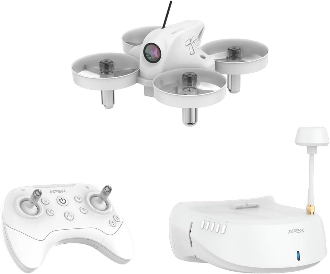 APEX VR70 FPV Drone Kit, First-Person View with Goggles, Brushed Racing for Beginners Super-Wide 120 FPV, Low-Latency 5.8G Transmission, Drop-resistant, Suitable Novice Practice Drones