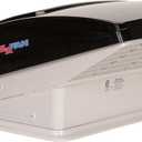 MAXXAIR Maxxfan Deluxe Vent, Fan and Vent Cover All in One - Powerful 10-Speed Reversible Fan with Thermostat, Built-in Rain Cover, Remote Control, Intake & Exhaust Fan, Smoke (00-07500K)