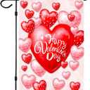 2 x Valentine's Day Garden Flag 12x18 Inch House Flag Yard Seasonal Flags for Your Love Decoration Flags