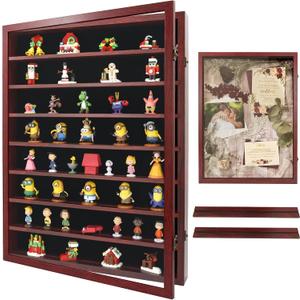 FramePro Shadow Box Frame Display Case 18x24 with Removable Shelves, Deep Memory Box Trinket Knick Knack Shelf Cabinet for Collector, Keepsake Coins Military Medals Wedding Flowers Cherry