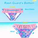 Lovekider Little Girls Swimsuits Two Pieces Swimwears Rash Guard Set Long Sleeve UPF50+ Bathing Suit for Beach 2-8T (7-8 Years, Mermaid Scales Colorful)