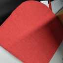 downluxe Indoor Chair Cushions for Dining Chairs, Soft and Comfortable Textured Foam Kitchen Chair Pads with Ties and Non-Slip Backing, 16" x 16" x 2", Red, 4 Pack, 4 Count