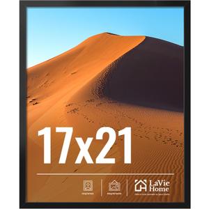 LaVie Home 17x21 Picture Frame for Wall Display, 17x21 Black Picture Frame with HD Plexiglas, 17 x 21 Poster Frame 1 Pack, Display Frame for Vertical or Horizontal, Classic Collection