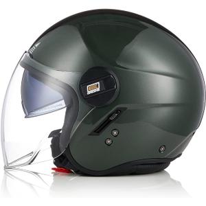 ORIGINE 3/4 Open Face Motorcycle Helmet Scooter Helmet Jet Helmet with Double Visor DOT Approved