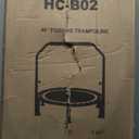 BCAN 40" Foldable Mini Trampoline Max Load 330lbs/440lbs, Fitness Rebounder with Adjustable Foam Handle, Exercise Trampoline for Adults Indoor/Garden Workout