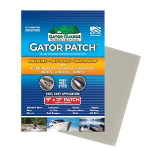 Gator Patch Fiberglass Reinforced Repair Patch - Repairs Holes, Dents & Cracks on Multiple Surfaces - DIY Prep, Peel & Stick - 3 Sizes - USA Made (12x9")