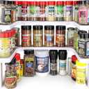 Spicy Shelf Deluxe - Expandable Spice Rack and Stackable Cabinet & Pantry Organizer (1 Set of 2 Shelves) - As seen on TV Deluxe (Spicy Shelf Organizer) - Pantry Organization - Pantry Spice Organizer