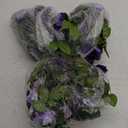 Kisflower 3Pack Artificial Rose Flower Garland, 23.7FT Fake Vines Silk Flowers Hanging Rose Ivy for Wedding Arch Decorations Room Party Home Garden Hotel Office Wall Decor (Purple)