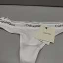 Calvin Klein Women's Invisibles Seamless Thong Panties, 3 Pack (White, )