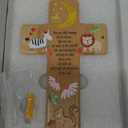 Oraaham Baby Wall Cross-Decorative Wood Cross & angel Child room Wall Hanging for Nursery Perfect Keepsake Baptism, Christening Gift for Boys&Girls