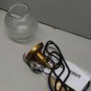 PERMO Vintage Industrial Pendant Light Antique Gold Finish with Ribbed Clear Glass Shade, Adjustable Height Hardwired Ceiling Lamp for Kitchen Island, Dining Room, Living Room, Bedroom