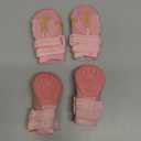 QUMY Dog Shoes for Large Dogs, Medium Dog Boots & Paw Protectors for Winter Snowy Day, Summer Hot Pavement, Waterproof in Rainy Weather, Outdoor Walking, Indoor Hardfloors Anti Slip Sole Pink 1 (Size 1: 1.8''x2.3''(W*L) (Pack of 4))