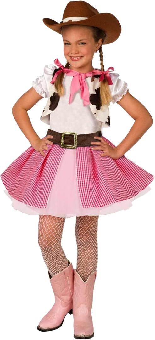 Morph Cowgirl Outfits for Girls, Cowgirl Costume for Girls, Halloween Costume Kids (Small)