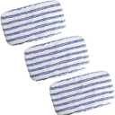 Masthome Microfiber Mop Refills 15x8 inches, 3 Pack, Washable & Reusable Microfiber Mop Pads for Wet and Dry Use, Large Surface Mop Replacement Pads for Flat Mop B076HM59FX, B07RQXR7PN