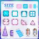 Magnetic Tiles 58PCS Princess Castle Building Blocks, Faceted Diamond STEM Toys for Girls Boys Age 3-5 4-8, Fairy Tale Construction Set with Prince Princess Figures & Stairs, Creative Portable Gift