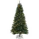  Hinged 8 Lighting Modes and Gloves PVC Christmas Tree - 240cm