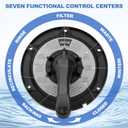 Replacement SP0714T VariFlo Top-Mount Multiport Valve Compatible with Hayward Pro OR VL GM SM SW Series Sand Filters, 1.5" FIP Port 7-Position Control Valve, Black,Replace for SP714T, SP0714T, SP0704