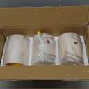 3Packs Cylinder Glass LampShade for Wall Sconce Mini Pendant Ceiling Fan Light 1.65in fitter Art Glass Light Cover Replacement Fixture for bathroom,Table Lamp kitchen Chandelier (Brown Marble-3P)