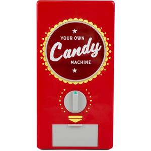 Retro Candy Dispenser,Candy Machine- Gumball & Nut Dispenser for Coffee Bean Nuts,Fun Vending Machine for Home or Office,White Elephant Gifts,Stocking Stuffers for Family,3+YEAR (Red)
