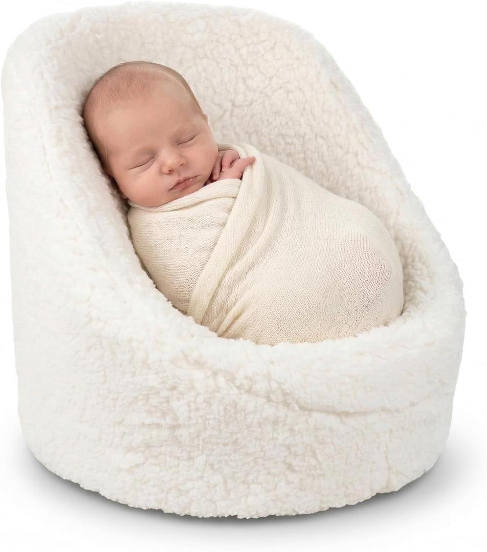 Child Photography Props Cotton Newborn Photo Sofa Seat Mini Posing Cushion White