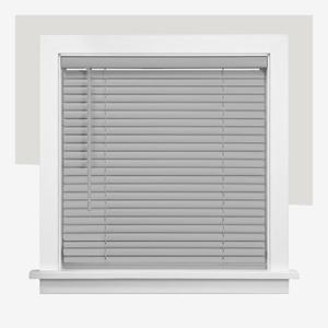CHICOLOGY Cordless Mini Blinds for Indoor Windows, 42" W x 72" H, Gray Vinyl 1" Slats with Tilt Wand, Light Filtering to Room Darkening, Moisture-Resistant, Child-Safe, Screw-Mount Installation