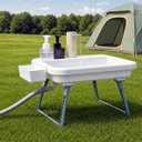 Portable Hand Washing Station with Electronic Faucet, White, 20.2" x 16.4" x 6.2"