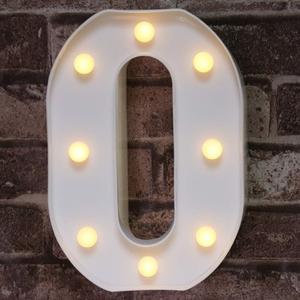 Pooqla LED Marquee Letter Lights Sign, Light Up Alphabet Letter for Home Party Wedding Decoration O (Letter O, Warm White)