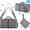 Vomgomfom 65L/85L/115L Foldable Travel Duffle Bag, Lightweight Checked Luggage with Shoe Compartment, Water-Resistant Weekender Overnight Bag for Men & Women