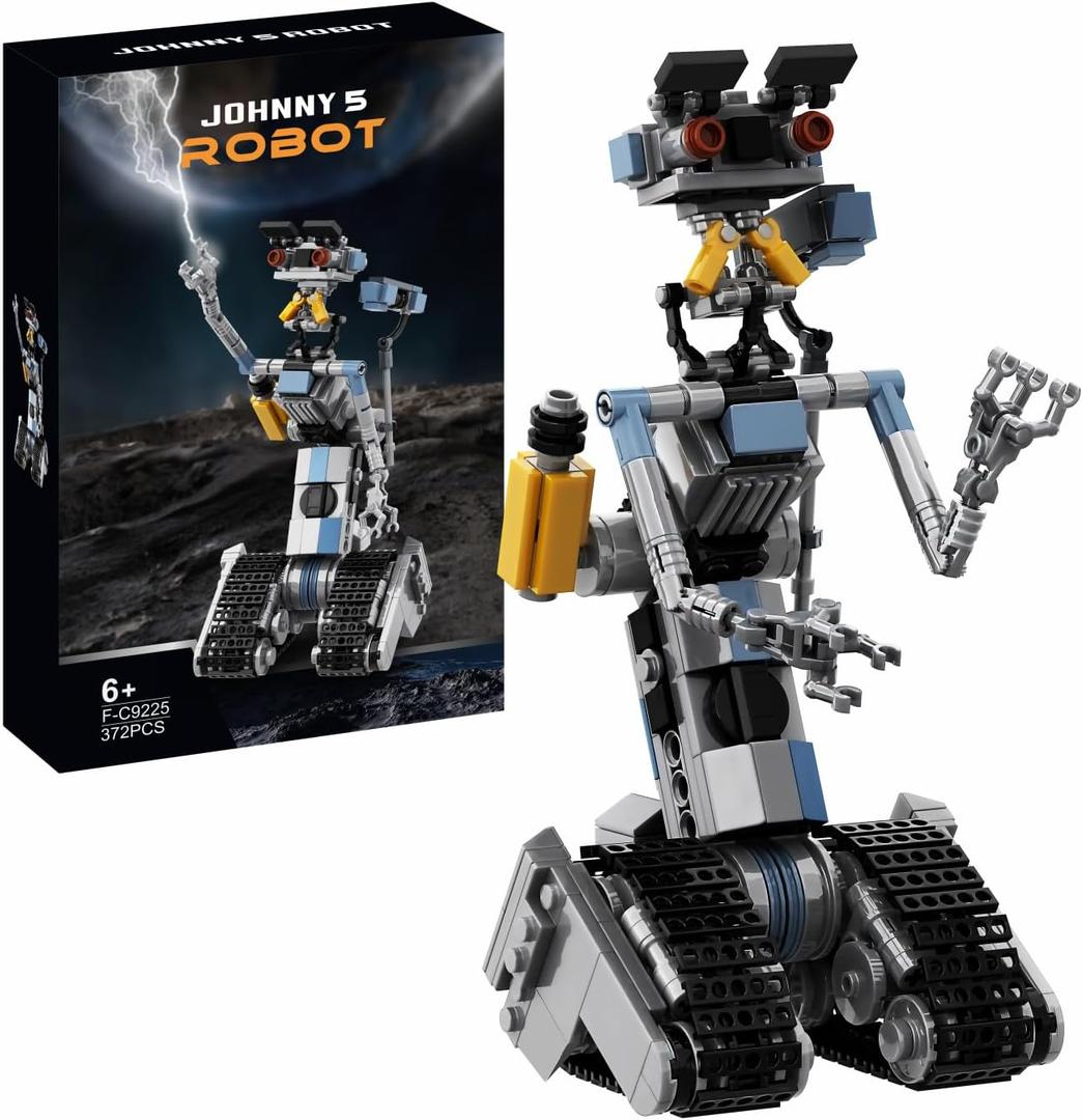 370 Pieces Johnny 5 Robot Building Set, Johnny Five Robot Model Toys, Compatible with Lego, Educational Gift Set for Ages 8-14 Boys